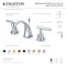 Kingston Brass Widespread Bathroom Faucet with Brass PopUp, Matte Black KS4940CML - alternate 6